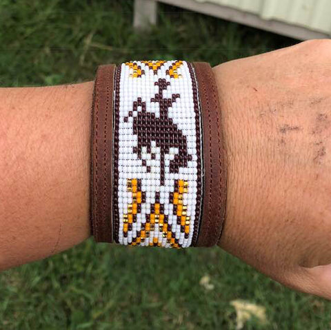 Wyoming Bronc Beaded Bracelet